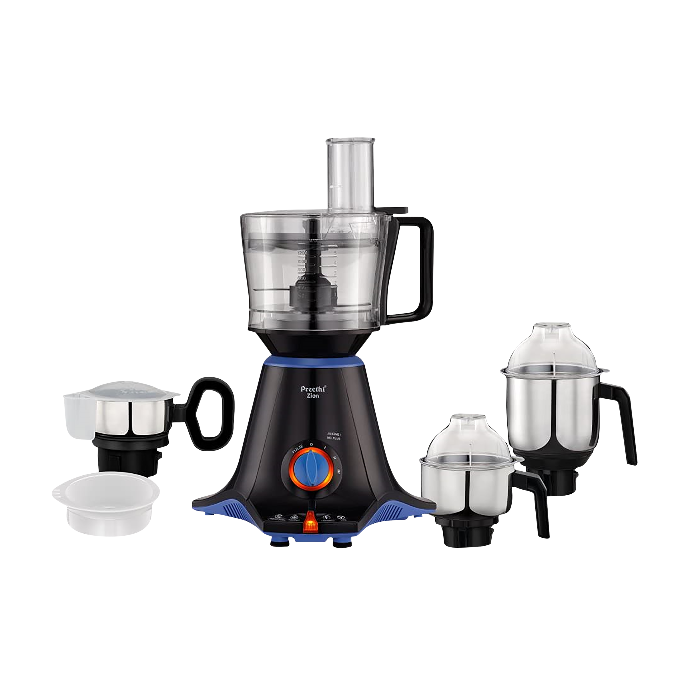 Buy Preethi Zion 750 Watt 4 Jars Juicer Mixer Grinder (18000 RPM, Turbo